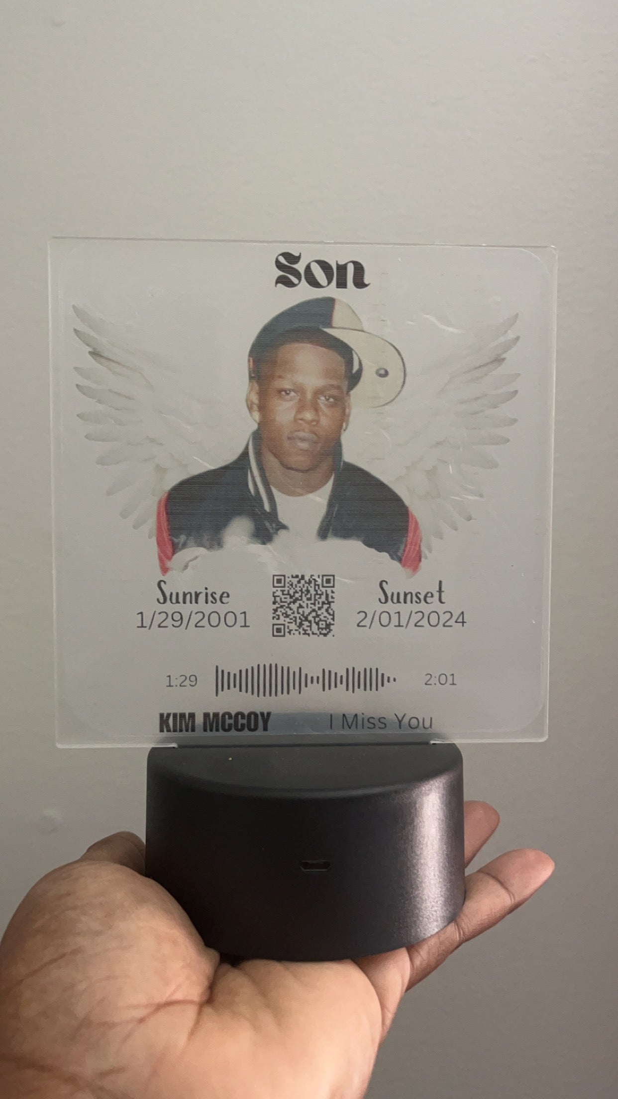 LED Memorial Song Plaque