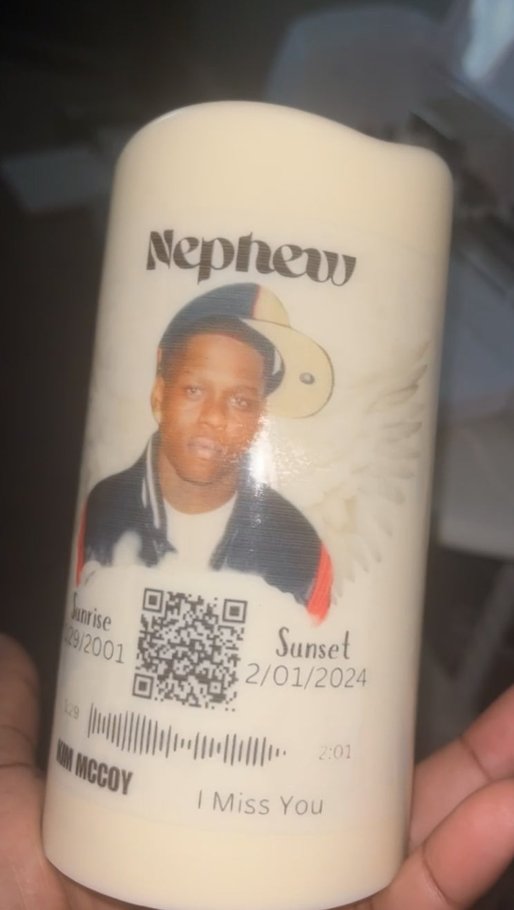 Memorial Song Plaque Flameless Candle